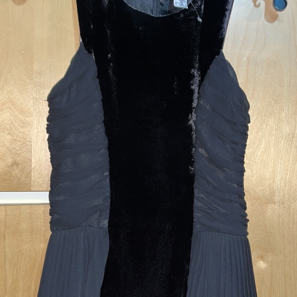 $345 Anthropologie 2brych Sz 0 Velvet party dress gorgeous new nwt pleated lbd - Picture 6 of 16